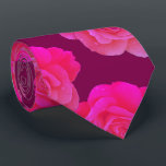 Hot Pink Floral Rose Flowers Wine Red Maroon Gift Tie<br><div class="desc">Designed with cool pink floral patterns that makes a great gift or party favour for birthdays,  weddings,  wedding anniversary or any events or celebrations! Choose any background colour as you wish!</div>