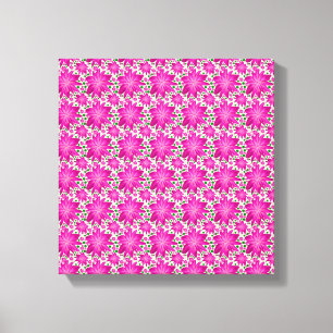 Hot pink floral seamless pattern  canvas print