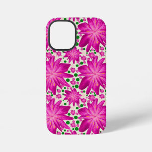 Hot pink floral seamless pattern  iPhone 12 mini case