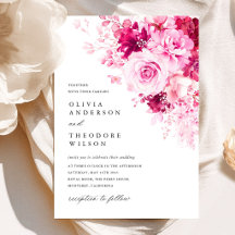 Hot Pink Floral Wedding