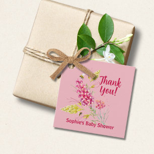 Hot Pink Florals And Bumble Bee A Sweet Little Bee Favour Tags