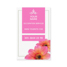 Hot Pink Flower - Business Card