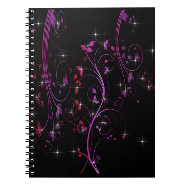 Hot Pink Flowers Notebook (Front)