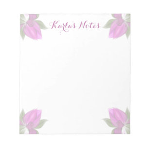 Hot Pink Flowers Notepad
