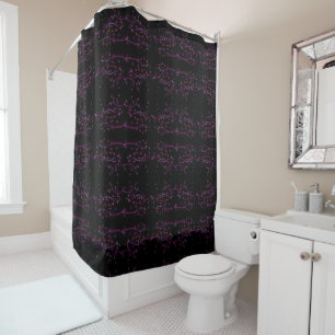 Hot Pink Flowers Shower Curtain