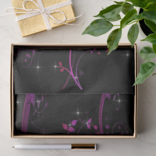 Hot Pink Flowers Tissue Paper