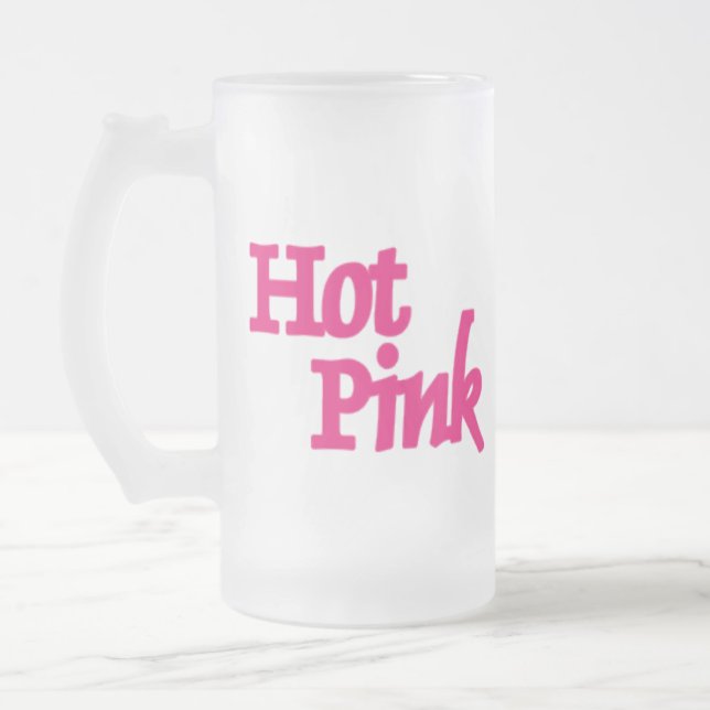 Hot Pink frosted mug (Left)