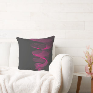 Hot Pink Fuchsia Abstract Twister Pillow Cushion