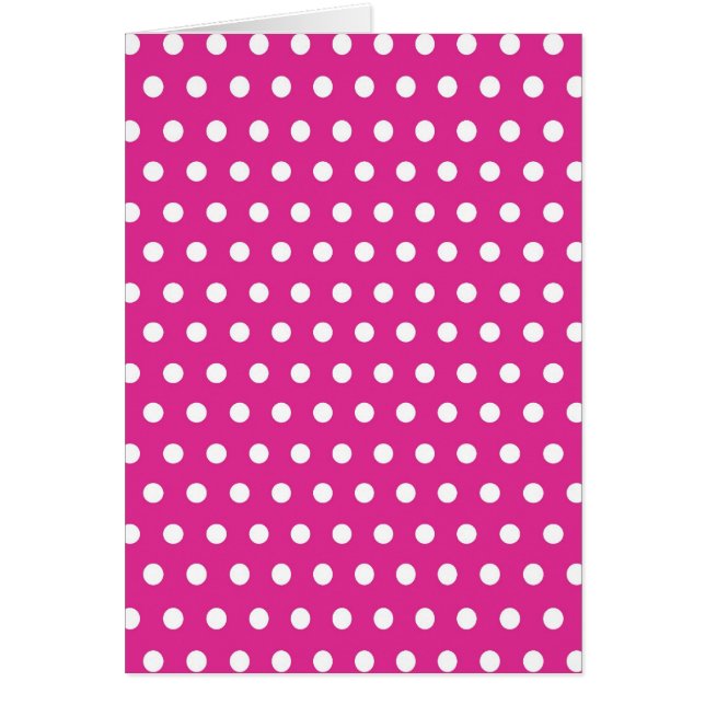 Hot Pink Fuchsia and White Polka Dots Pattern Gift (Front)