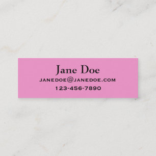 Hot Pink Fuchsia Business Cards to Customise