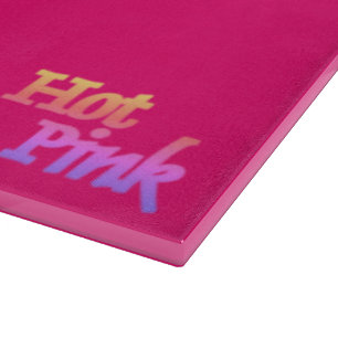 Hot Pink fuchsia glass cutting board
