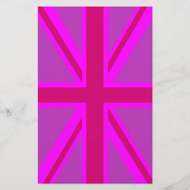 Hot Pink Fuchsia Union Jack Decor (Front)