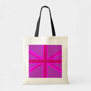 Hot Pink Fuchsia Union Jack Decor Tote Bag