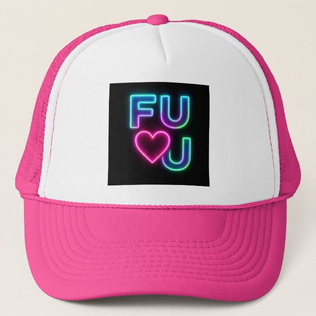 Hot Pink FULU Trucker Hat (Front)