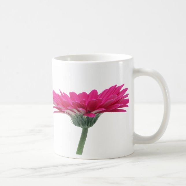 Hot Pink Gerbera Daisy Coffee Mug (Right)