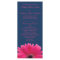 Hot Pink Gerbera Daisy Navy Blue Wedding Program