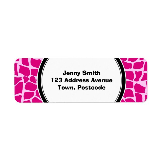 Hot pink giraffe pattern (Front)