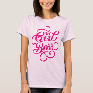 Hot Pink Girl Boss Pretty Swashes T-Shirt