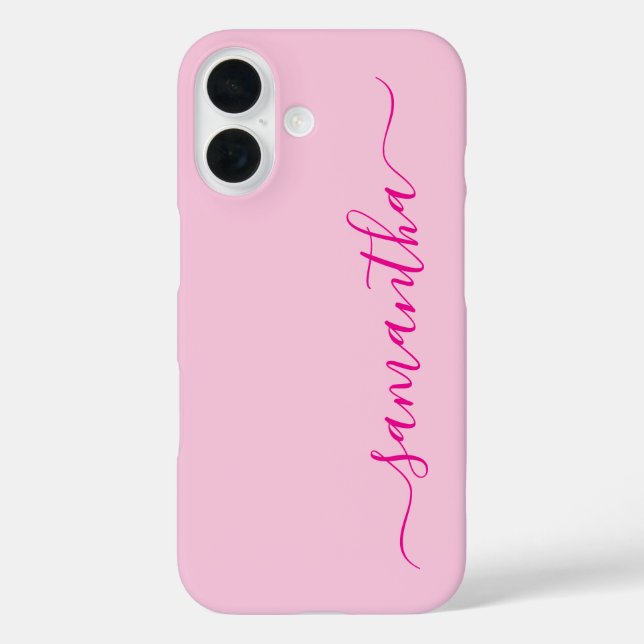 Hot Pink Girly Signature Case-Mate iPhone Case (Back)