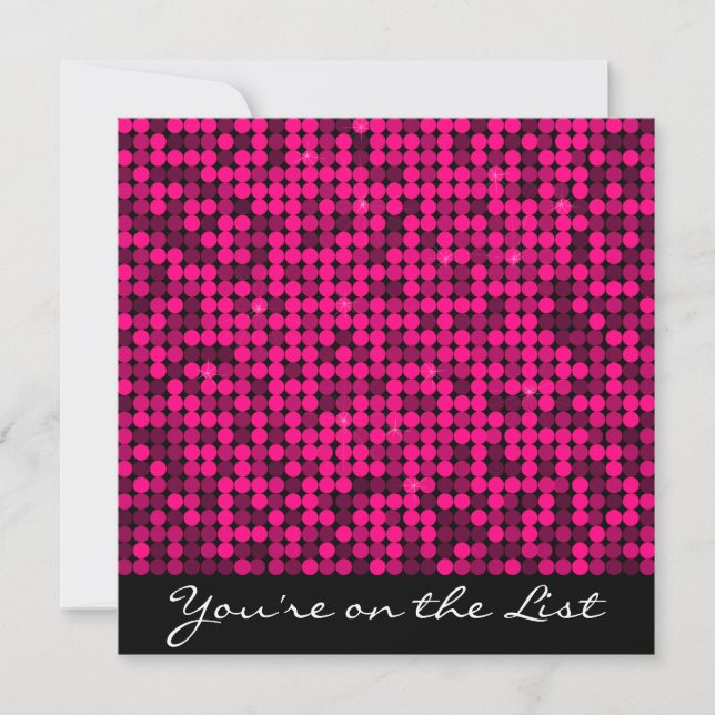 Hot Pink Glam Invitation (Front)