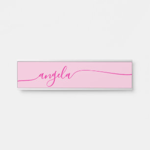 Hot Pink Glam Signature Door Sign