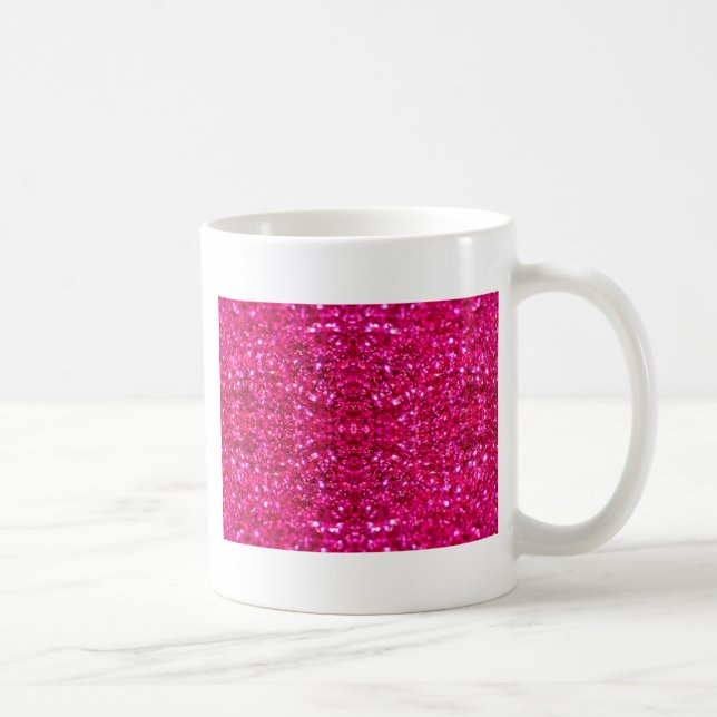 hot pink glitter coffee mug (Right)