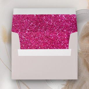 Hot Pink Glitter Envelope