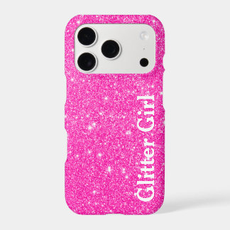 Hot Pink Glitter Girl Show Your Glamours Sparkle