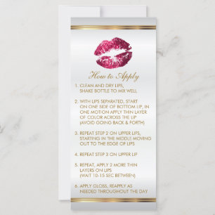 Hot Pink Glitter Lip Instructions 2 - Satin
