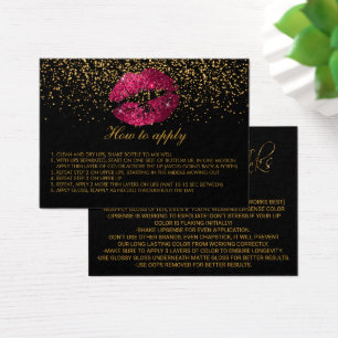 Hot Pink Glitter Lips 💋 Application Instruction