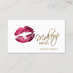 Hot  Pink Glitter Lips 💋Appointment Appointment Card