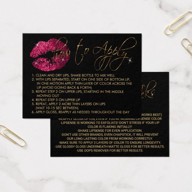Hot Pink Glitter Lips - How to Apply (Office)