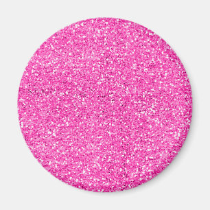 Hot Pink Glitter Magnet