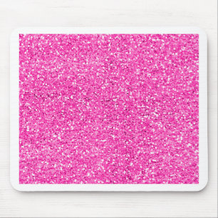 Hot Pink Glitter Mouse Mat