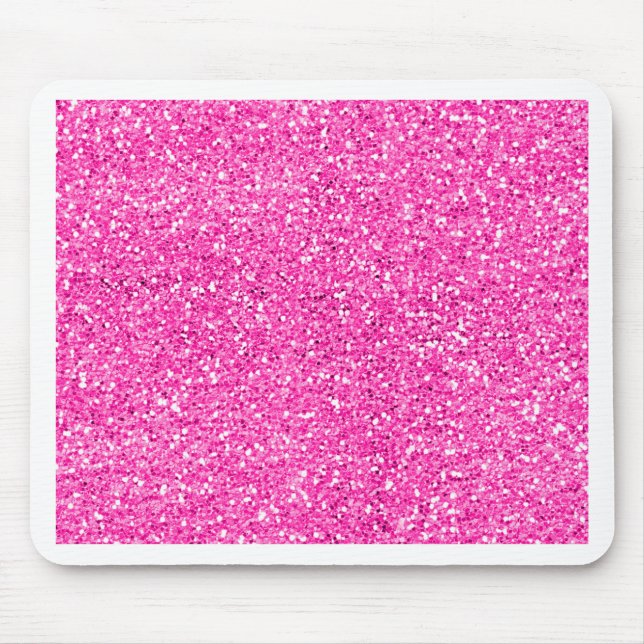 Hot Pink Glitter Mouse Mat (Front)