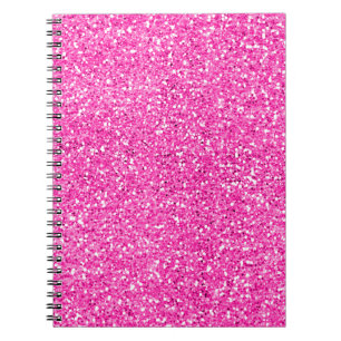 Hot Pink Glitter Notebook