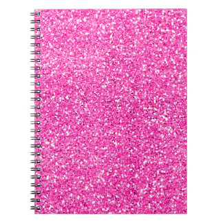 Hot Pink Glitter Notebook