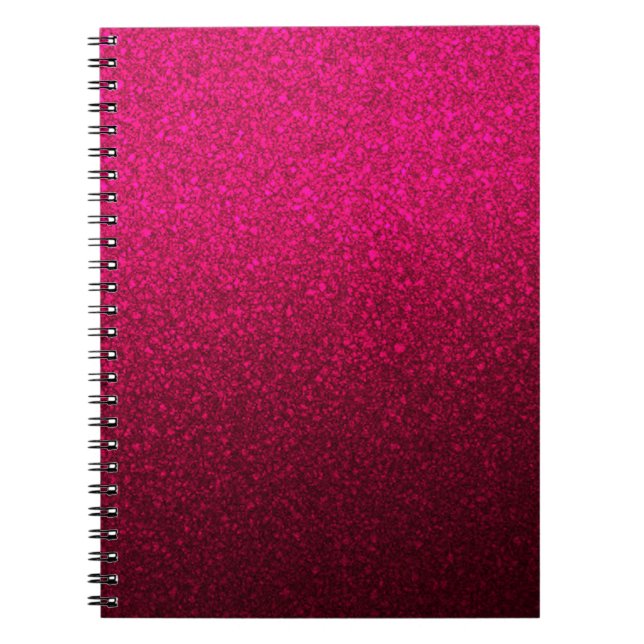 Hot Pink Glitter Notebook (Front)