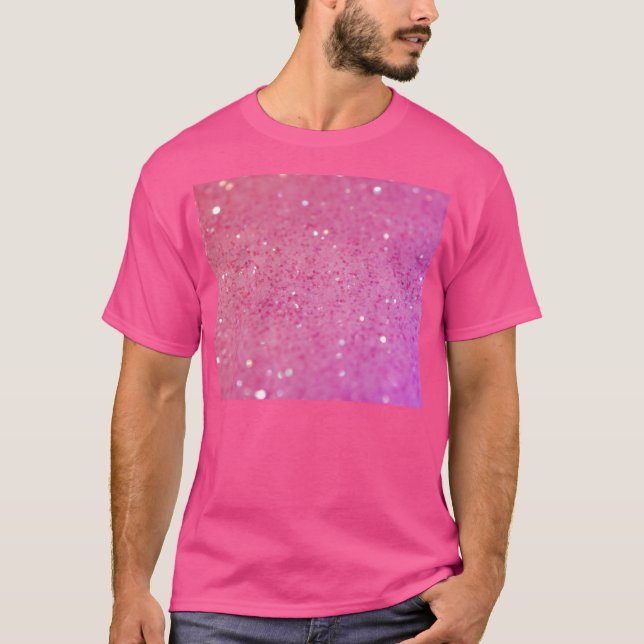 Hot Pink Glitter - Shiny, Sparkles T-Shirt (Front)