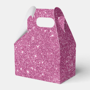 Hot Pink Glitter Sparkles Favour Box