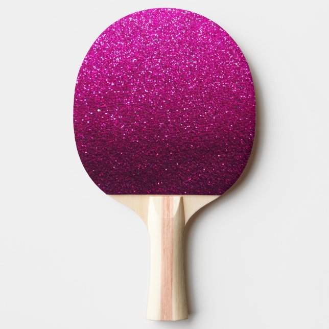 Hot Pink Glitter Sparkles Ping Pong Queen Champion Ping Pong Paddle (Front)
