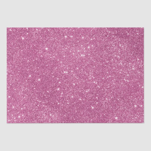 Hot Pink Glitter Sparkles Tissue Paper (Front)
