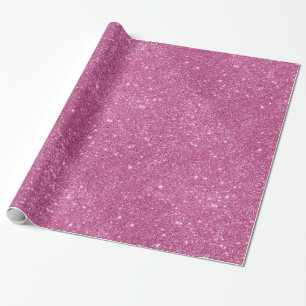 Hot Pink Glitter Sparkles Wrapping Paper