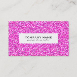 Hot Pink Glitter Texture Print Business Card