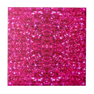 hot pink glitter tile
