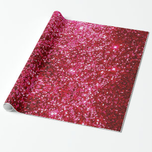 Hot Pink Glitter Wrapping Paper