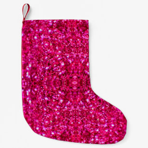 hot pink glitter xmas christmas stocking