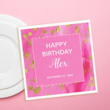 Hot Pink Gold Glitter Surprise Birthday Party 