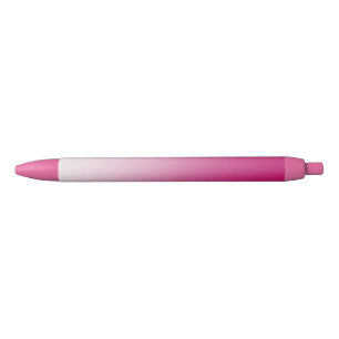Hot Pink Gradient Black Ink Pen