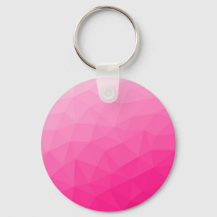Hot pink Gradient Geometric Mesh Pattern Key Ring